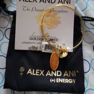 Golden flower alex and ani bracelet